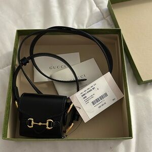 NEW WITH TAG  & BOX GUCCI GG HORSEBIT 1955 leather mini nano
